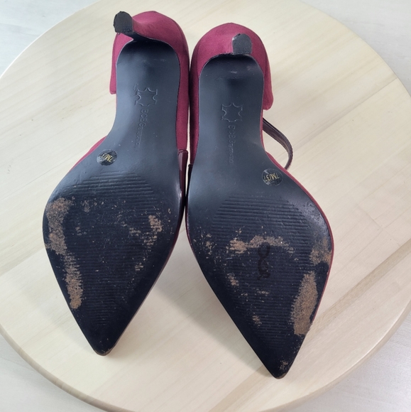 BCBGeneration PL Tianah Burgundy Heels Womens Size 7 - Picture 7 of 13